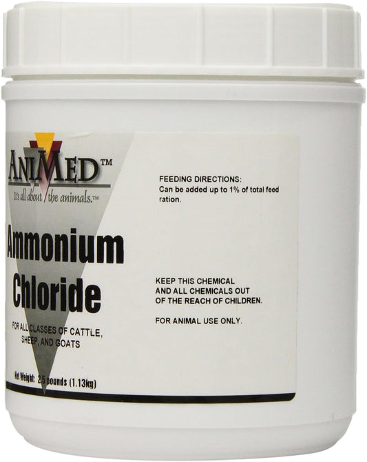 AniMed, Powder 99.9-Percent Ammonium Chloride for Horses Dogs Cats Cows Sheep and Goats, 2.5-Pound