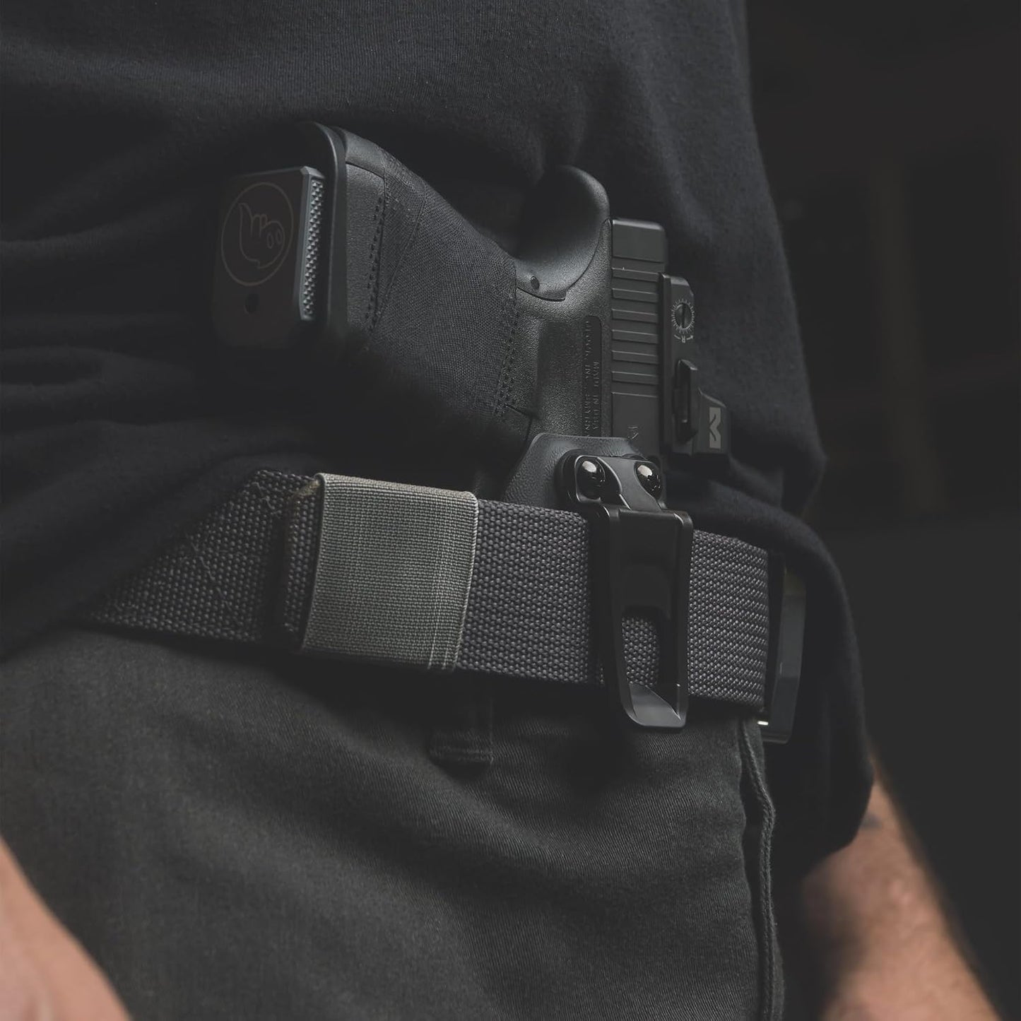 Crucial Concealment® , Universal Ambidextrous Light Holster | Concealment Holster with Light | Adjustable Retention | IWB Holster Clip