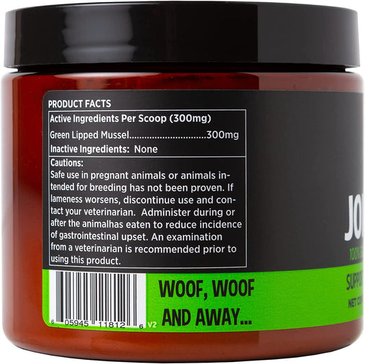 Super Snouts, Joint Power 100% Green Lipped Mussels for Dogs & Cats - Dog Joint Supplement Powder Supports Joints, Tendons, Ligaments (5.29 oz)
