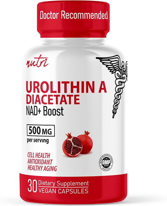 Nutri, Urolithin A Diacetate 500mg - Cellular Energy - 30 Caps