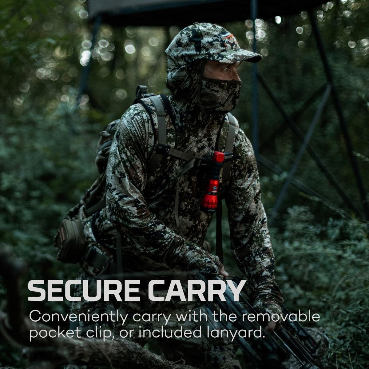 NEBO, IllumaTrace Blood Tracker Flashlight | 180 Lumens, 3 Hour Run Time, Rechargeable Tracking Light for Big Game Hunters, Waterproof, High Grip Handle, White Light Mode, Includes USB Charging Cable
