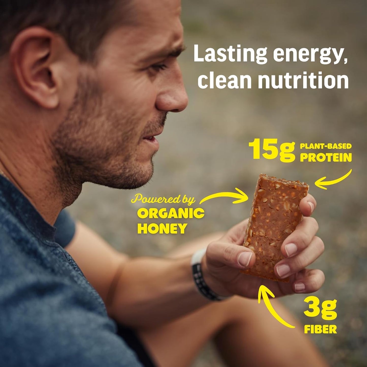 Kate’s, Real Food Organic Protein Bars – (Peanut Butter Cup, 2.2 oz, Pack of 12) – Plant Based Protein Bars - Gluten Free, Soy Free, Non GMO, Whole Grains, and All Natural | bike-handlebars