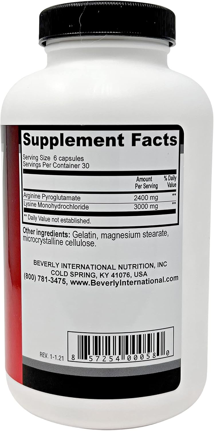 Beverly International, GH Factor, 180 Capsules. Raise Levels by Up to 8-Fold. Clinically Dosed Arginine + Lysine Supplement. P.M. Growth Promoter for Men & Women. Revitalize Your Physique.