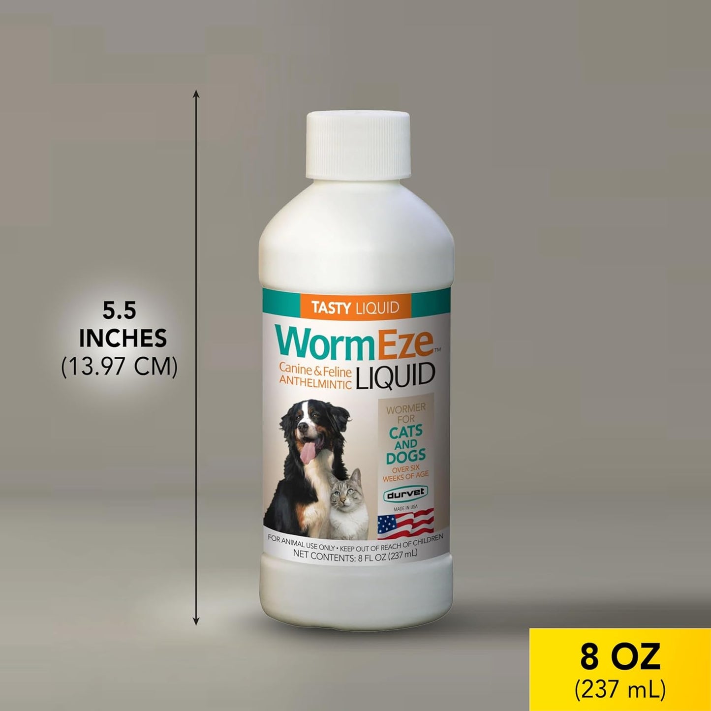 Durvet, WormEze Liquid Canine & Feline Anti-helmintic, 8 oz