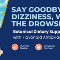 Dr. Barton's, Dizzy Stop  Vertigo Relief Products with Ginger and Grape Seed - Non-Drowsy Motion Sickness Pills for Dizziness Relief and Inner Ear Balance - 80 Count