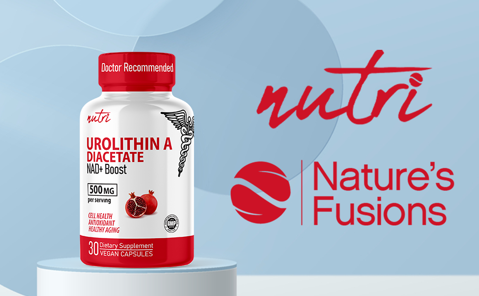 Nutri, Urolithin A Diacetate 500mg - Cellular Energy - 30 Caps