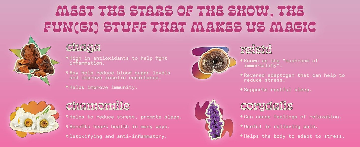 SuperMush, Sleep Gummies for Adults - Mushroom Supplement with Magnesium Citrate, L-Theanine, Chaga, Reishi & Chamomile for Deep Sleep, REM & Detox - Vegan & Sugar-Free - 60 Gummies (30 Servings)