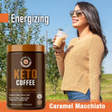 Rapidfire, Keto Coffee Instant Coffee Mix, Caramel Macchiato Flavor, 7.93 Ounce (255g), 15 Servings