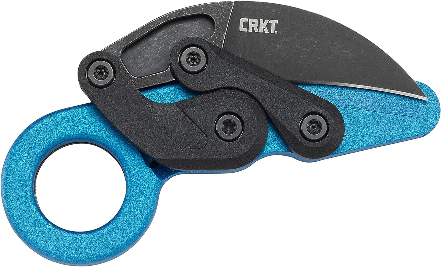CRKT, Provoke Blue Metallic: Morphing Karambit, Plain Edge Blade, Kinematic, Grivory, Low Profile Pocket Clip, 4041B