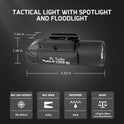 OLIGHT, PL Turbo Weapon light, 800-Lumen 515 Meters Long-Range Tactical Flashlight, 66,300 High Candela Compact Rail-Mounted Light with Strobe Function and Rail Locating Keys, Fits Picatinny and GL Rail