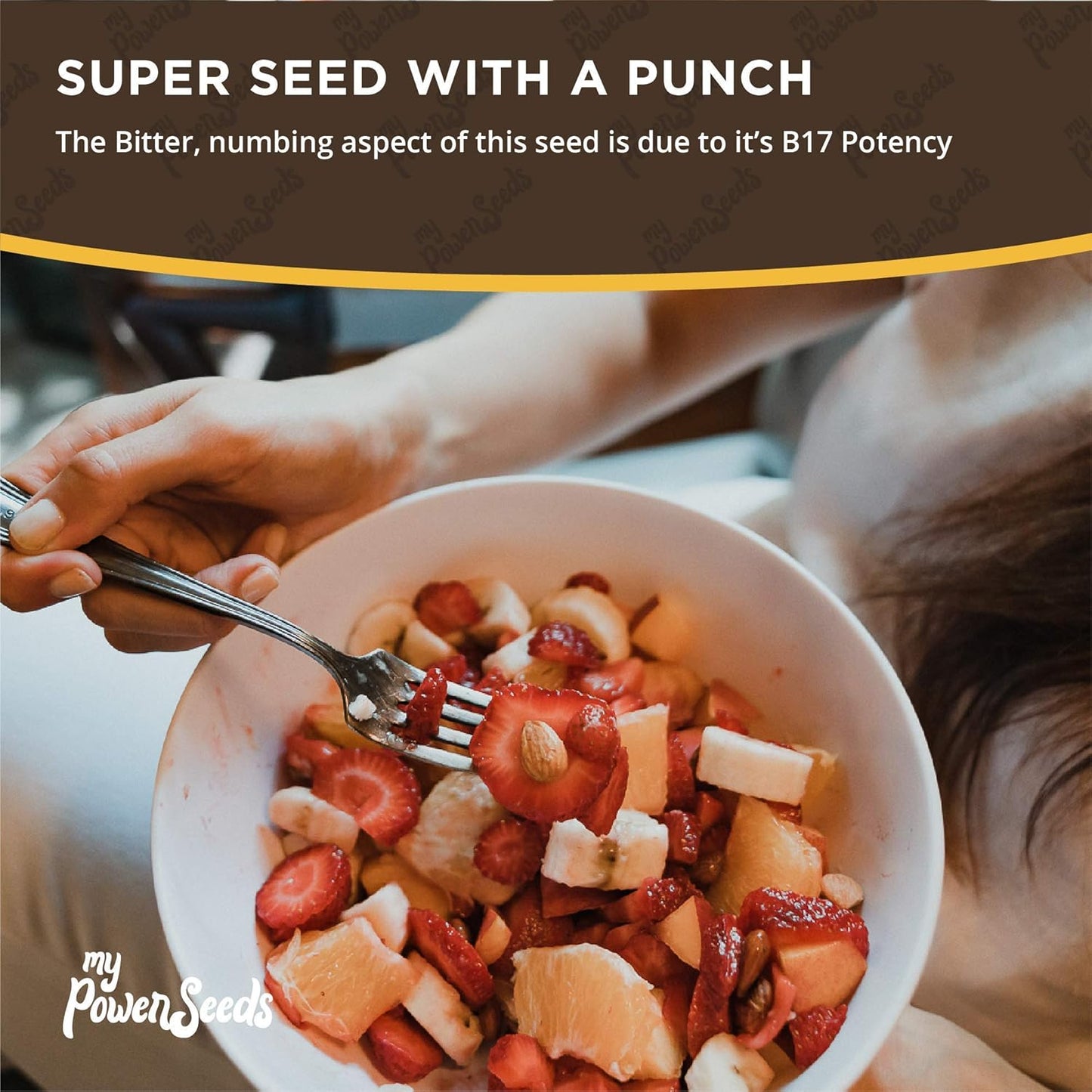 My Power Seeds, Certified Seeds (1 pound bag) | Natural Source of Vitamins & Minerals - Raw - 100% Non GMO, Vegan, Gluten Free (Apricot Seeds)