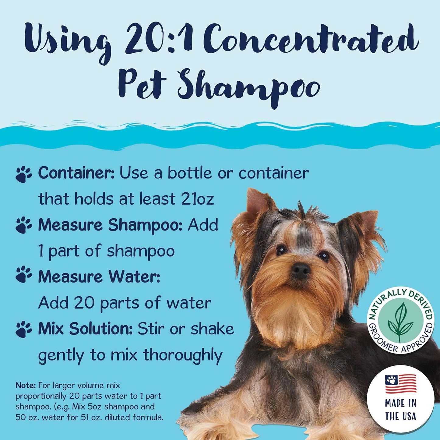 Bobbi Panter, Deodorizing Dog Shampoo Chamomile & Plant-Based Deodorizers – Degreasing Natural Formula for Strong Odors, Fresh Clean Scent, Tear-Free, 25:1 Concentrate, Made in USA, 13 oz