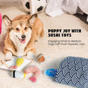 Nocciola, 10 PC Sushi Squeaky Small Dog Toys, Cute Stuffed Puppy Toys with Bag, Plush Dog Squeaky Toy for Small Medium to Keep Them Busy