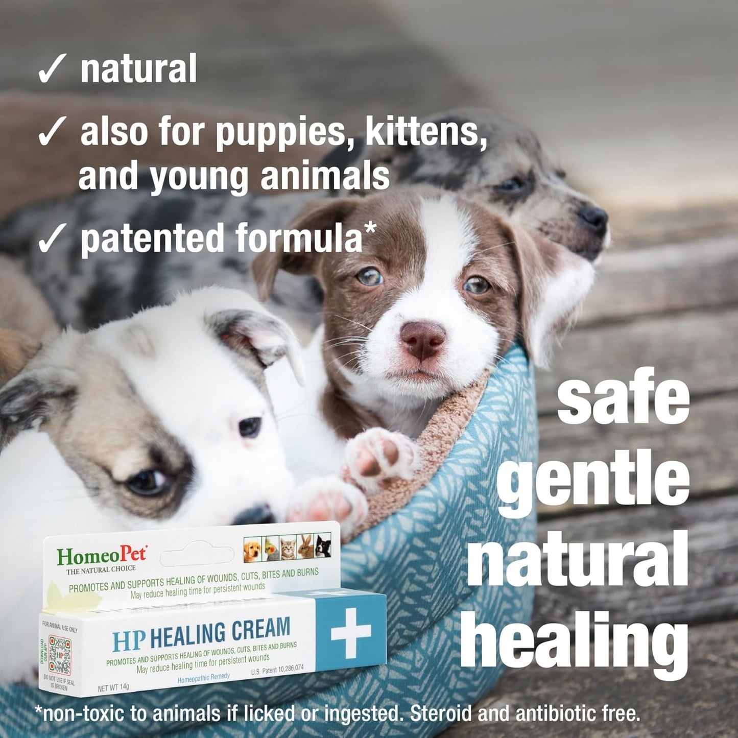 HomeoPet, HP Healing Cream, Safe and Natural Skin-Healing Ointment for Cats and Dogs, 14 Grams