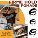Suavecito, Pomade Firme (Strong) Hold 4 oz, 3 Pack - Strong Hold Hair Pomade For Men - Medium Shine Water Based Wax Like Flake Free Hair Gel - Easy To Wash Out - All Day Hold For All Hair Styles