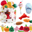 Nocciola, Dog Squeaky Toys, Plush Small Dog Toys for Dogs, Stuffed with Squeakers,12 pcs Puppy Toys with a Carrying Bag for Small Medium Size