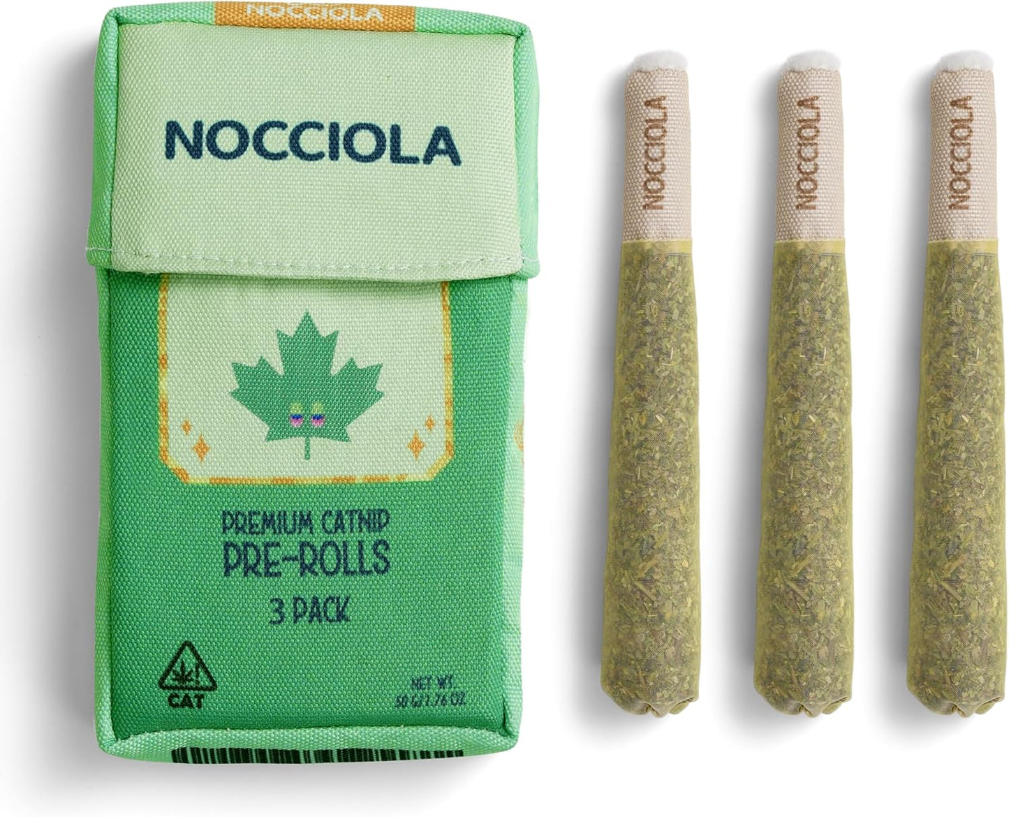 Nocciola, 3 Pack Catnip Toys for Cats, Funny Cat Toys Filled with 100% Pure Organic Catnip, Safe Kitten Teething Chew and Kicker Toys, Stress Relieving Fun for Indoor Cats