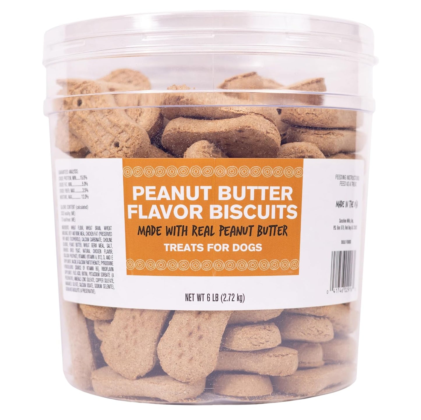 Pet Life, Peanut Butter Dog Biscuits, 6 lb. Tub