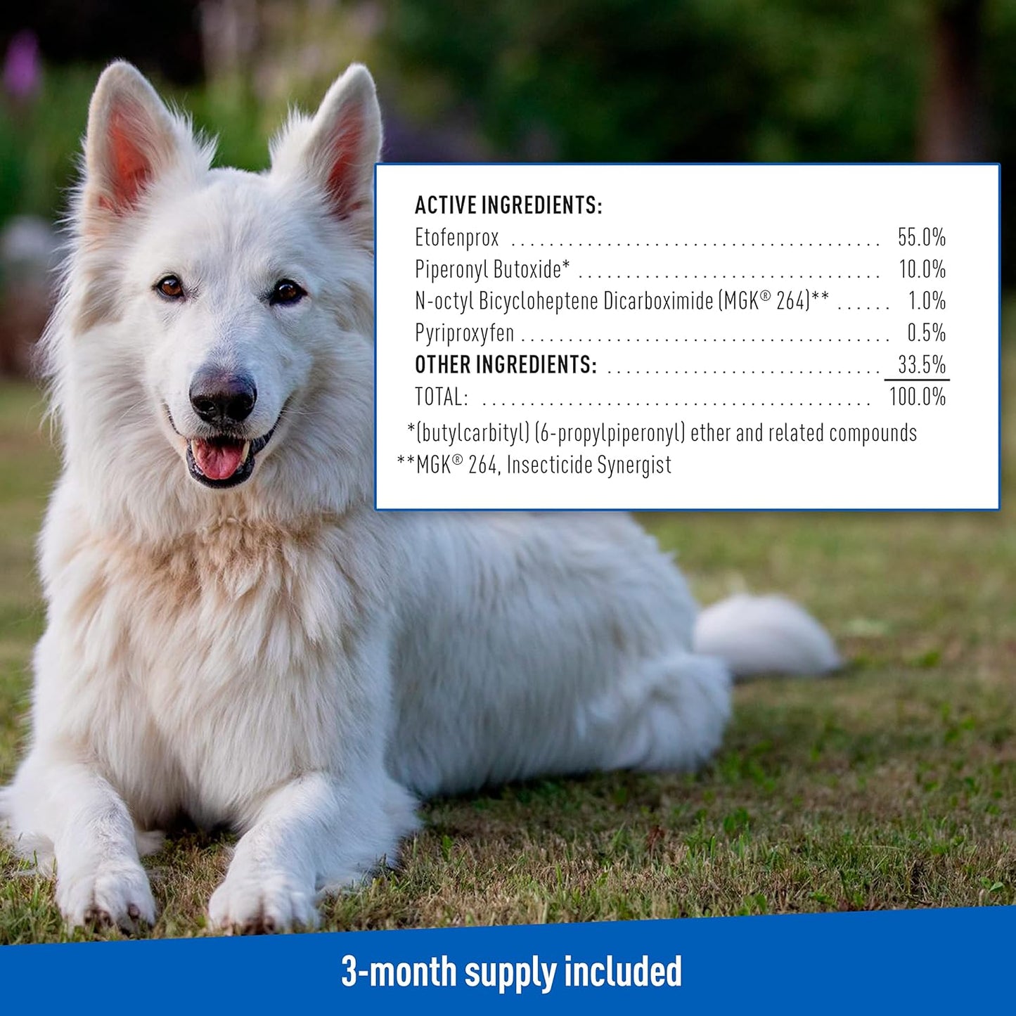 Adams Plus, Flea & Tick Prevention Spot On for Dogs 61-150 Pounds, 12 Weeks & Older, 3-Month Supply, Kills Fleas, Flea Eggs, Flea Larvae & Brown Dog & Deer Ticks, Kills & Repels Mosquitoes For 30 Days
