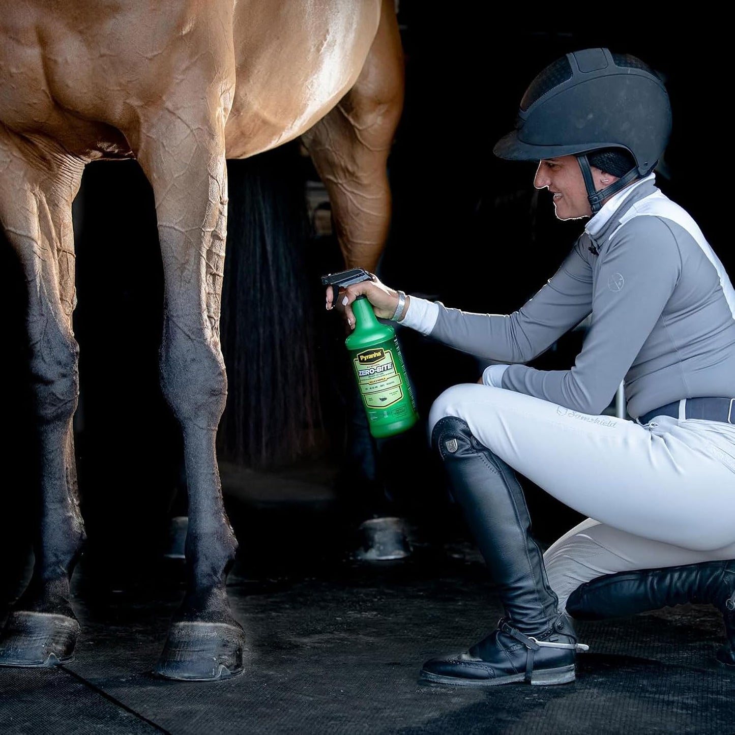 PYRANHA, Zero-Bite All Natural Fly Spray - Ready to Use Water Based Repellent for Horses, Dogs, Cats, Ferrets, Caged Pets, Livestock | Repels Flies, Gnats, Mosquitoes, No-See-UMS