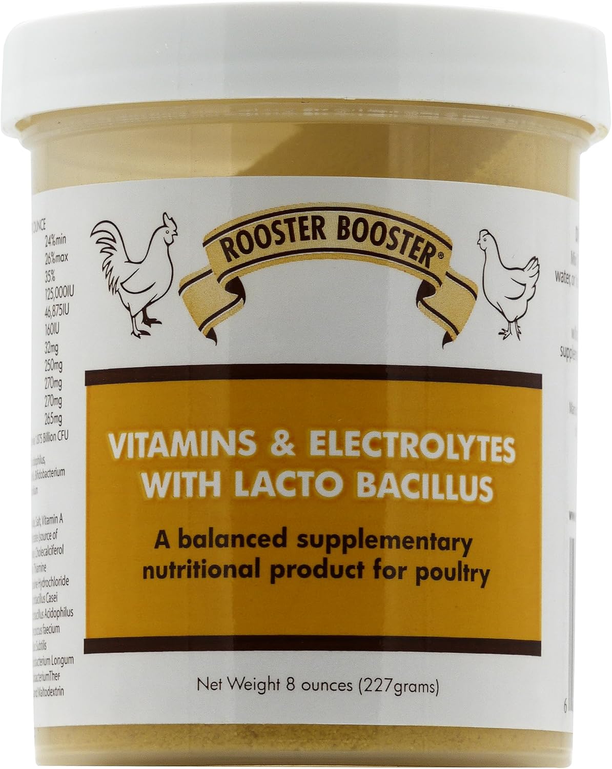 Rooster Booster, Vitamins and Electrolytes with Lactobacillus, Natural, 8 oz.