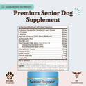 Natural Dog Company, Senior Dog Vitamins Chew for Brain, Heart & Eye Health - Cognitive Support, Vision Clarity & Cardiovascular Function with Omega-3s, Lion’s Mane Senior Dog Supplements, 90 cnt