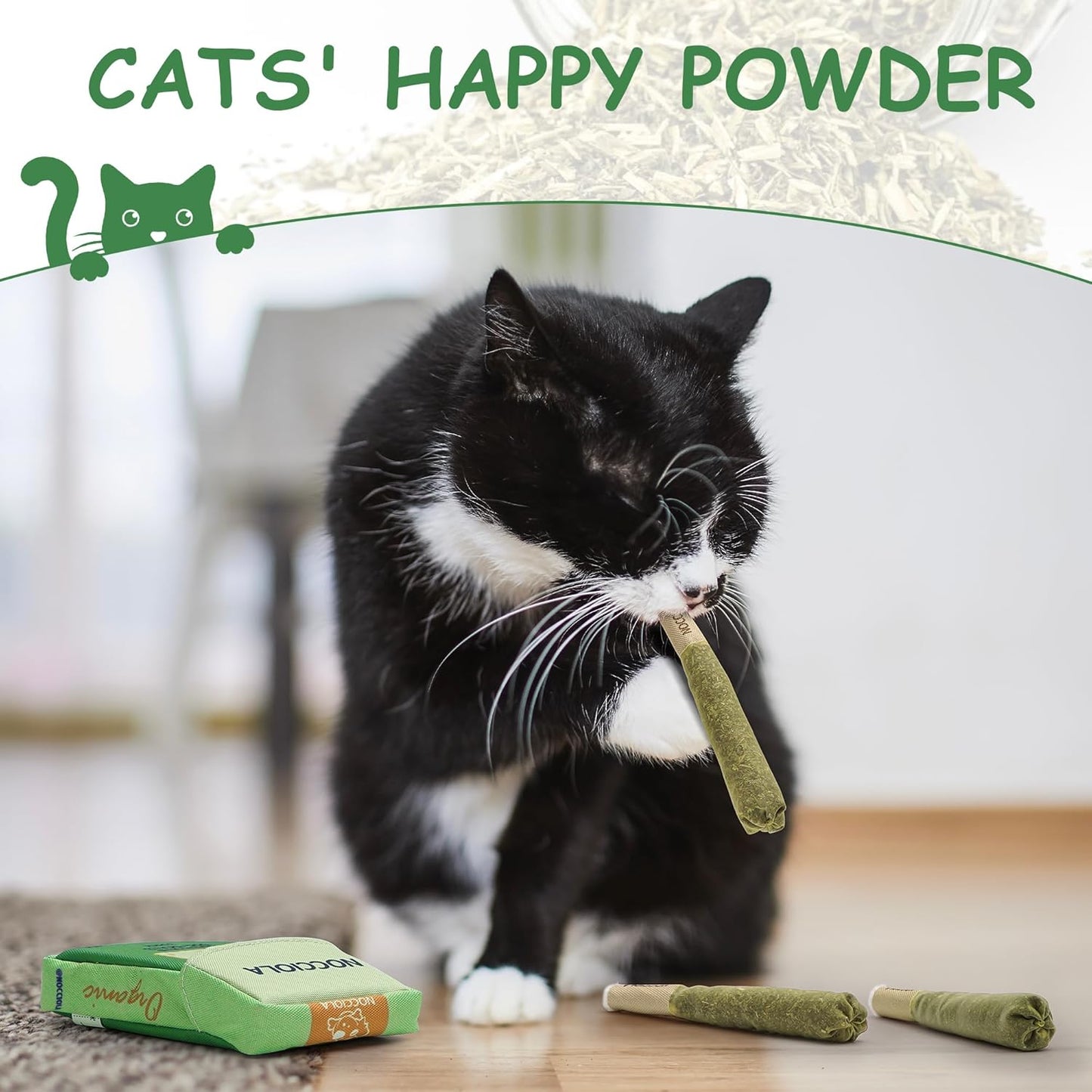 Nocciola, 3 Pack Catnip Toys for Cats, Funny Cat Toys Filled with 100% Pure Organic Catnip, Safe Kitten Teething Chew and Kicker Toys, Stress Relieving Fun for Indoor Cats