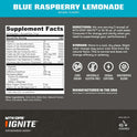 MTN OPS, Ignite Energy Drink Powder, Gluten Free Nootropic Supplement Drink Mix, L Arginine, L Citrulline, Caffeine & Nootropic Sugar Free Drink Mix, 45 Servings, Blue Raspberry Lemonade