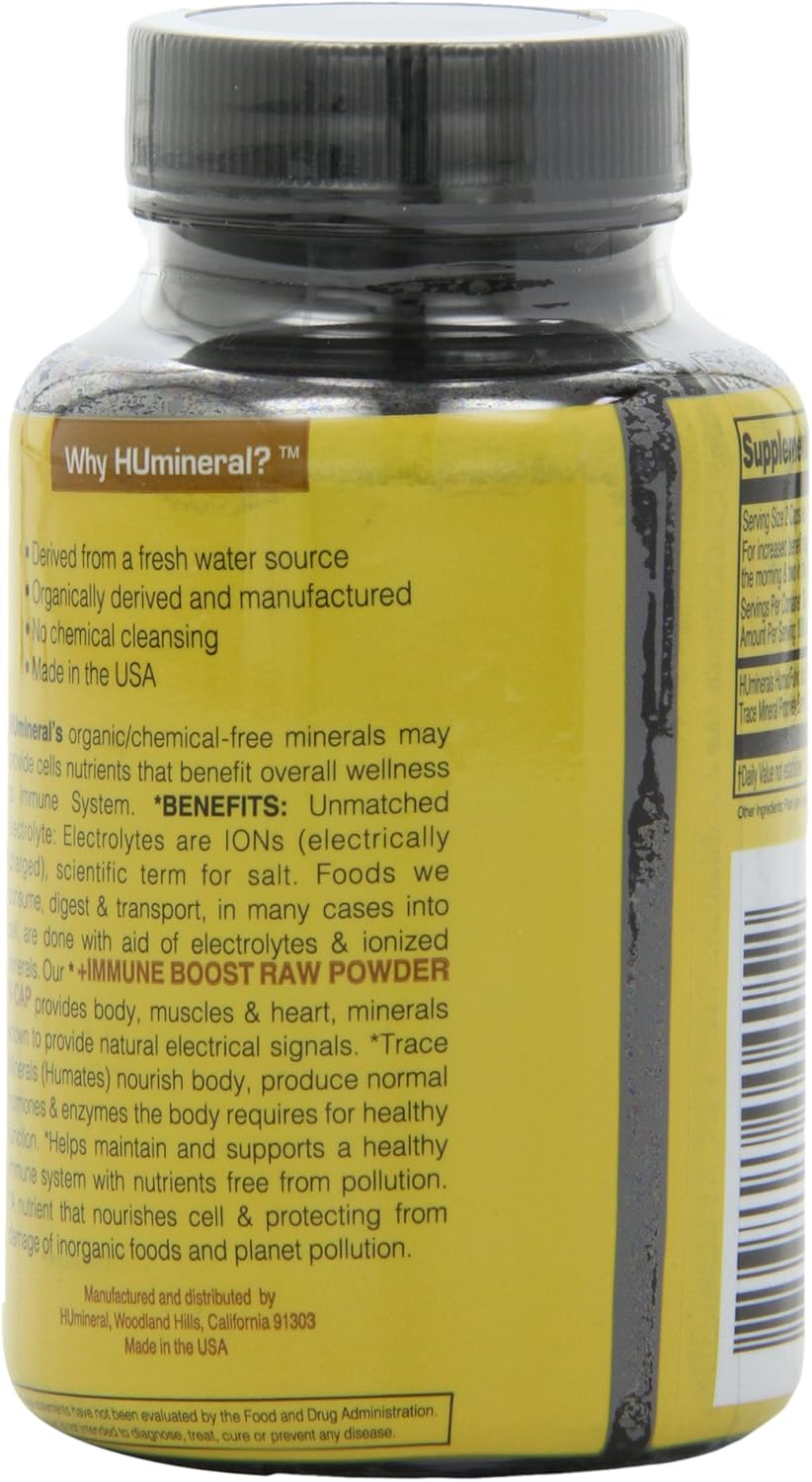 HUmineral, Humic and Fulvic Mineral Immune Boost Raw Powder Mineral Supplement, 60 Count