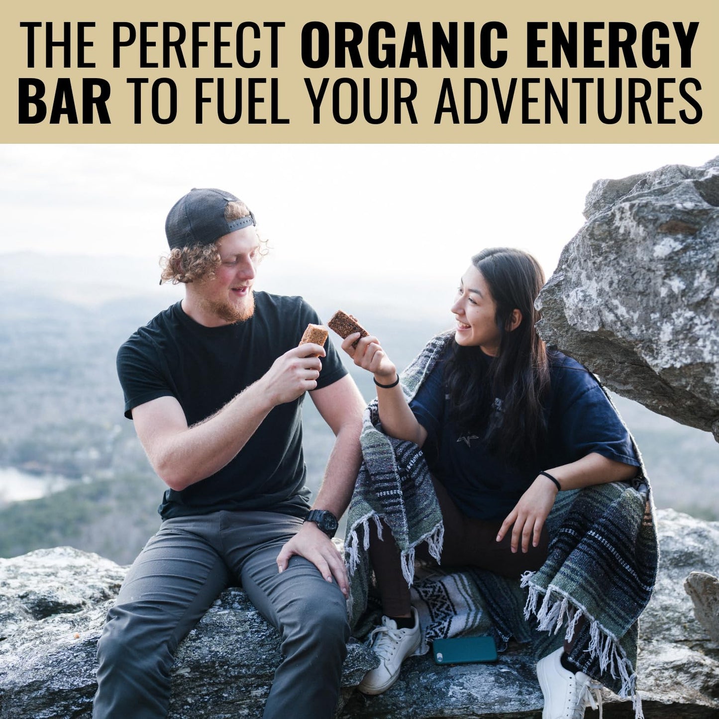 Kate’s Real Food, Organic Granola Bars - Peanut Butter Milk Chocolate (2.2 oz, Pack of 12) Organic Energy Bars with Gluten Free Oats - Non GMO, Soy Free, Whole Grains, and All Natural - Healthy Snacks