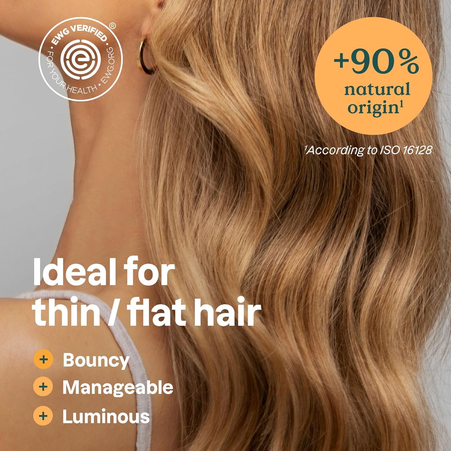 ATTITUDE, Volume & Shine Shampoo Bar, Natural Origin, for Thin and Flat Hair, Soy Protein & Red Clay, EWG Verified & Clean Ingredients, Vegan, Orange Blossom & Eucalyptus, 4 Oz
