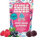 SuperMush, Sleep Gummies for Adults - Mushroom Supplement with Magnesium Citrate, L-Theanine, Chaga, Reishi & Chamomile for Deep Sleep, REM & Detox - Vegan & Sugar-Free - 60 Gummies (30 Servings)
