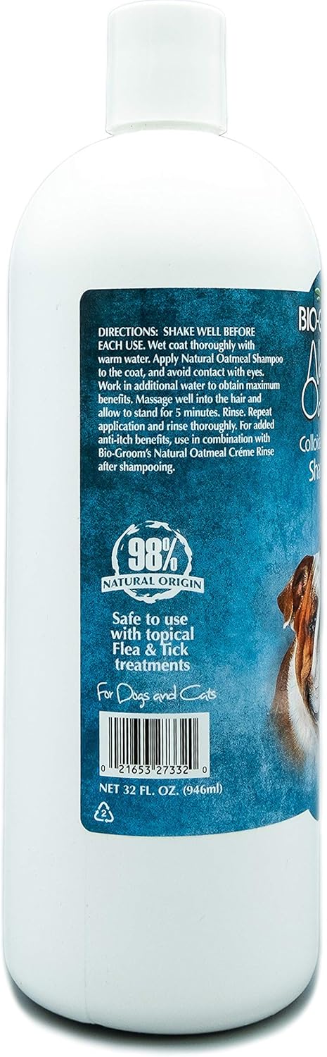 Bio-Groom, Oatmeal Dog Shampoo – for Allergies and Itching, Cruelty-Free, Dog Bathing Supplies, Puppy Shampoo for Sensitive Skin, Made in USA, Anti-Itch Dog Products – 32 fl oz 1-Pack