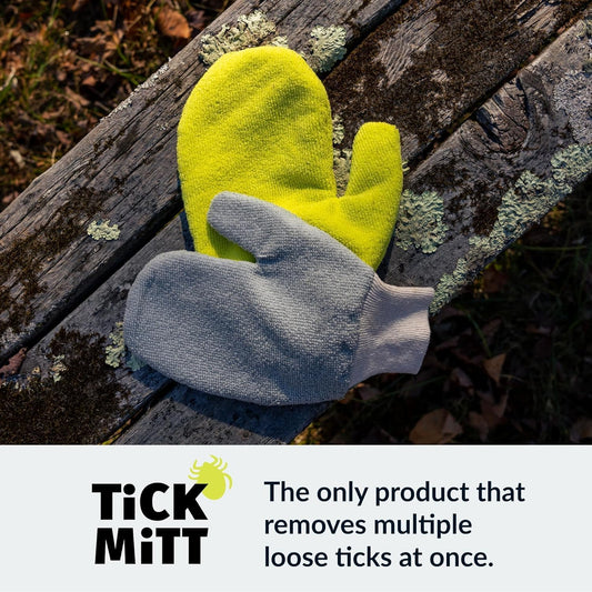 TiCK MiTT, Yellow Tick Defense Glove - Protective Tool for Humans and Pets - Safely Handle Ticks with Ease - Durable, Comfortable, and Easy to Use Tick Management Glove