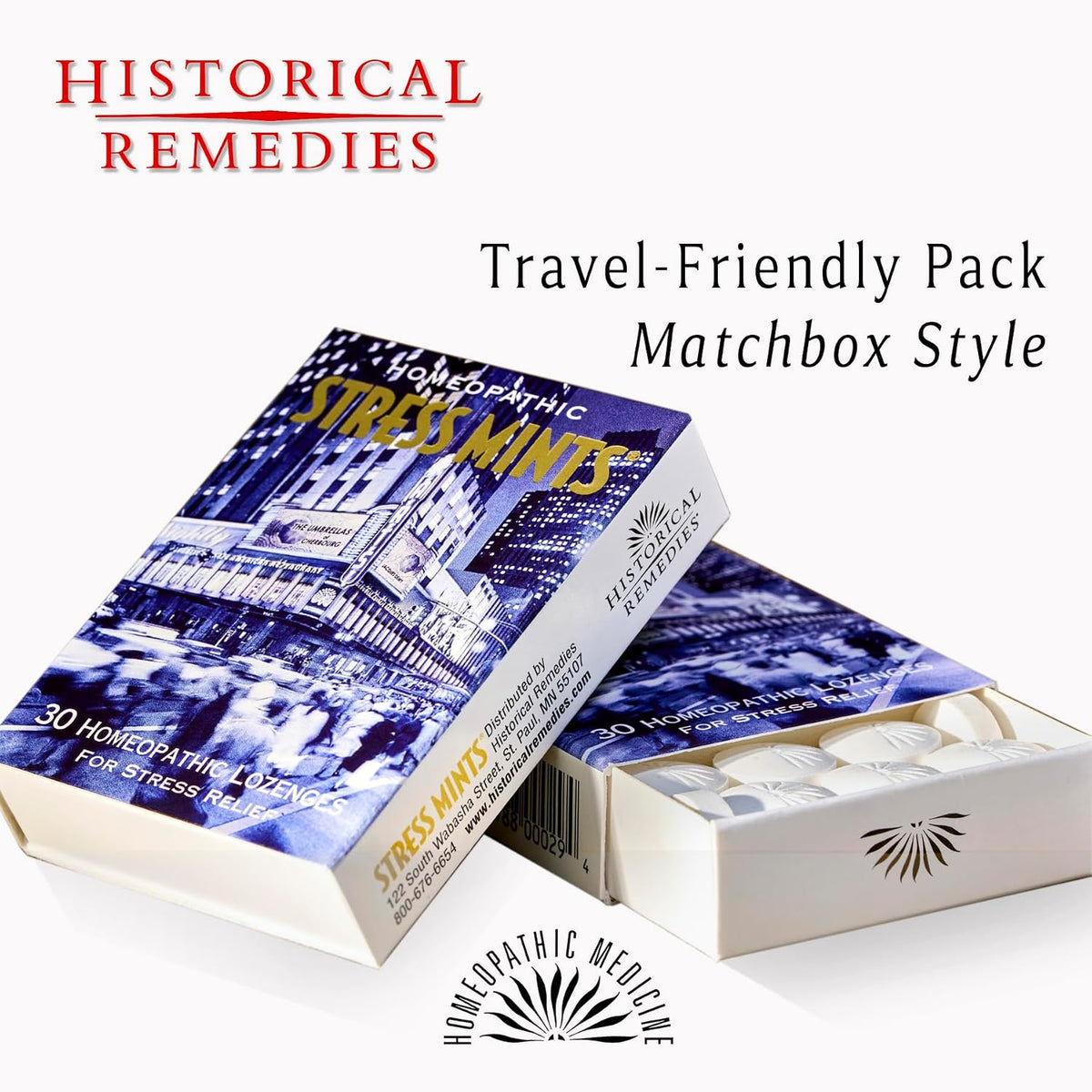 Historical Remedies - Stress Mints (12 Pack) | Homeopathic Stress Aid