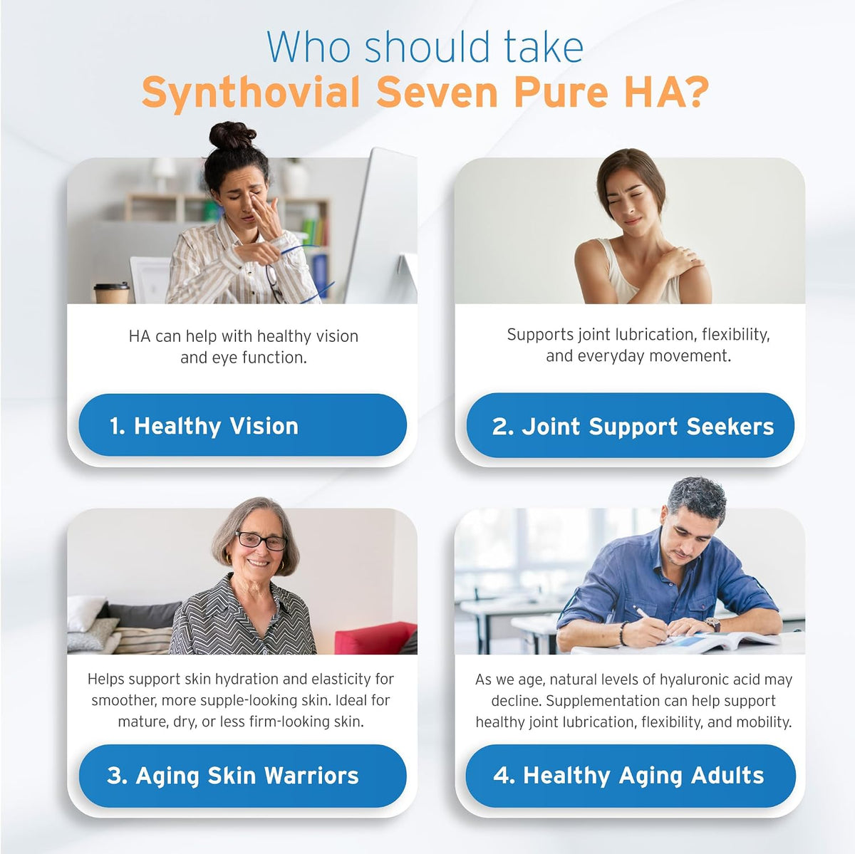 Hyalogic, Synthovial Seven HA Joint & Skin Supplement, Vegan-Friendly, 1oz