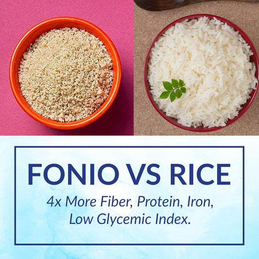 Yolele Premium Precooked Fonio African Supergrain Ancient Grains Gluten-Free Non GMO Organic Fonio Grain Vegan Protein High Fiber Super Food Keto Paleo-Friendly Rice Alternative 5-lb Bag