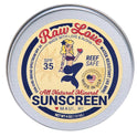 Raw Love, Reef Safe Sunscreen SPF 35 | Mexico & Hawaii Approved Biodegradable Sunscreen | Travel Friendly, Water Resistant, Natural, Organic Ingredients | Broad Spectrum Mineral Zinc Oxide | 4 Oz