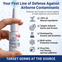 Sinol, Viral Defense Nasal Spray - Defend Against Airborne Germs and Viruses - Iodine Nasal Spray, Colloidal Silver, Vitamin C to Boost Immunity - for Work, Travel, Indoor Gatherings - 114 Sprays