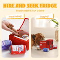 Nocciola, Squeaky Beer Dog Toys with a Fridge, Funny Crinkle Hide and Seek Dog Chew Toys for Small Medium Large Breeds, Plush Stuffed Puppy Birthday Gifts