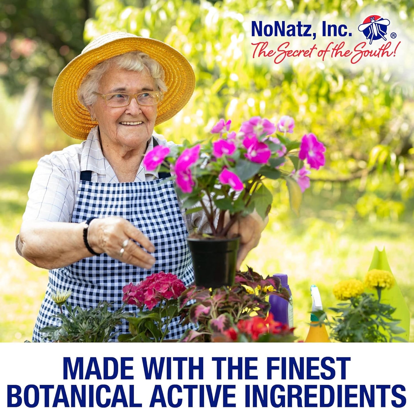 No Natz Botanical Bug Repellent, Effective for Gnat, Mosquito, and Biting Flies, Hand-Crafted and DEET-Free, Non-Greasy Formula, 8 Ounce Spray Bottle