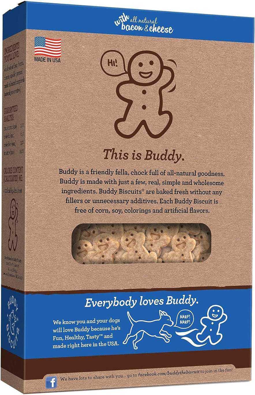 Buddy Biscuits, Oven Baked Teeny Treats with Bacon & Cheese, 6 pack, 48 ounces