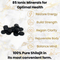 Black Lotus Shilajit, Resin Tablets, 60 Count, 200mg Each, 100% Pure Natural Shilajit for Men & Women with Amino Acids, 140mg Fulvic Acid, 85 Ionic Trace Minerals, for Immune Support, Focus, Energy