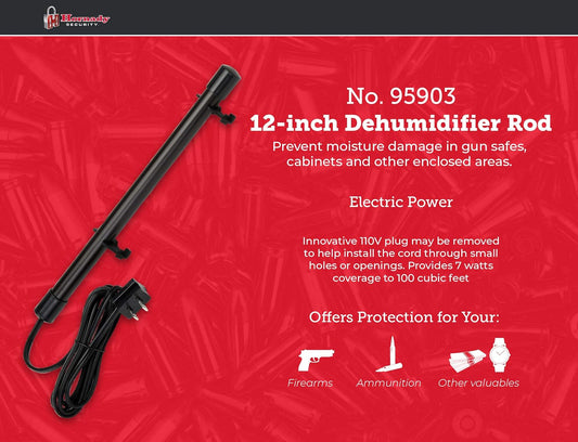 Hornady, 95903 Electronic Gun Safe Dehumidifier Rod (12"),Black