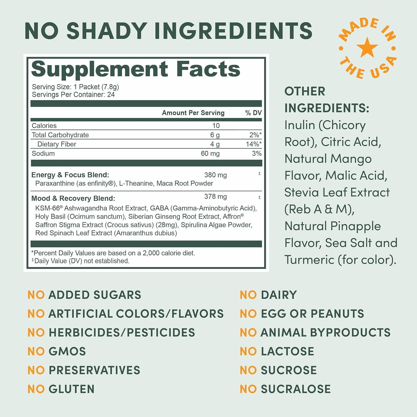 MTE®, Wellness Powder for Focus, Productivity & Energy | Adaptogen & Nootropics Support Brain & Body | Caffeine-Free | No Sugar or Additives