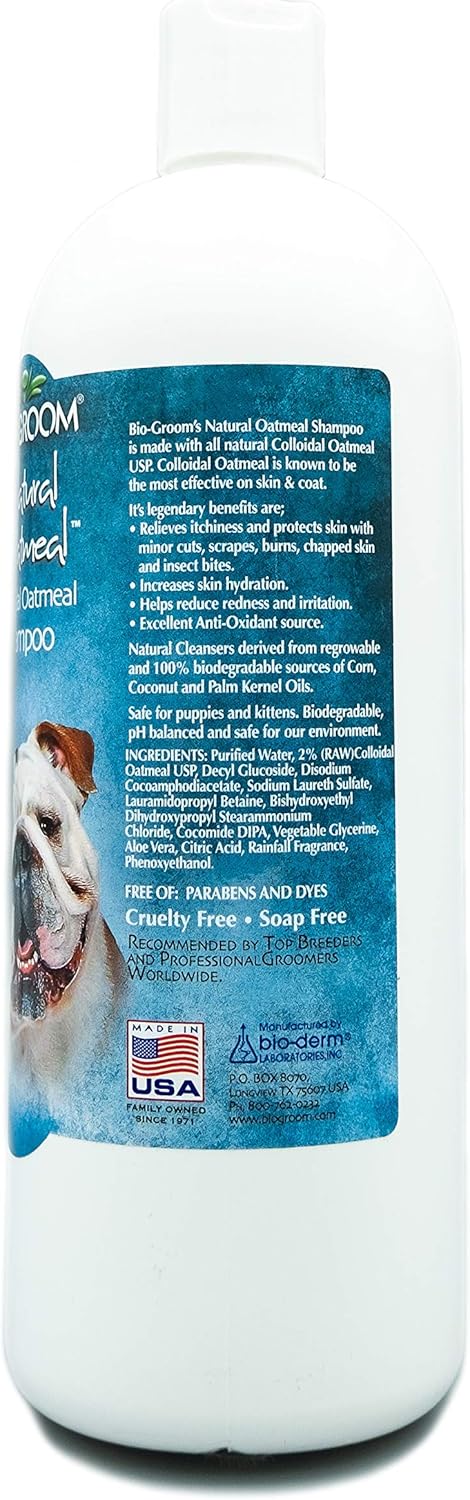 Bio-Groom, Oatmeal Dog Shampoo – for Allergies and Itching, Cruelty-Free, Dog Bathing Supplies, Puppy Shampoo for Sensitive Skin, Made in USA, Anti-Itch Dog Products – 32 fl oz 1-Pack
