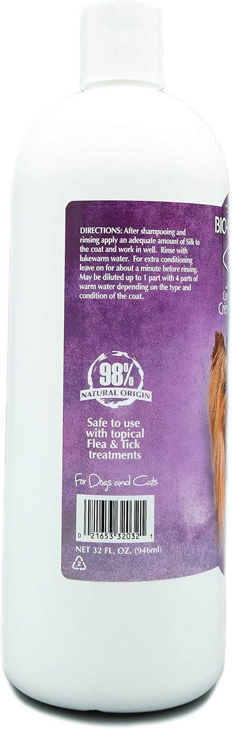 Bio-Groom, Silk Creme Rinse Dog Conditioner - Conditioner for Dogs, Puppy Conditioner, Dog Conditioner Detangler, Dog Hair Conditioner - 32 Fl Oz 1-Pack