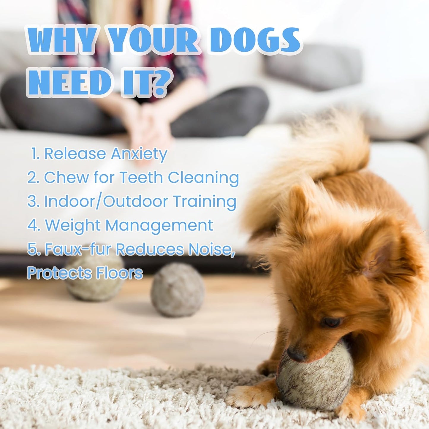 Nocciola, Wobble Giggle Ball for Dogs, Interactive Dog Toys for Boredom, Squeaky Ball Dog Toys to Keep Them Busy, Pet Toys for Small Medium Large Dogs, Fun Giggle Sounds When Rolled or Shaken (S)