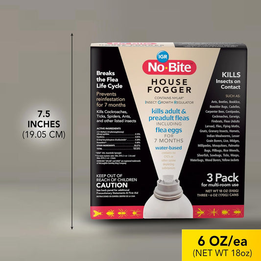 Durvet, 011-1131 No Bite IGR House Fogger (3 Pack), 6 oz
