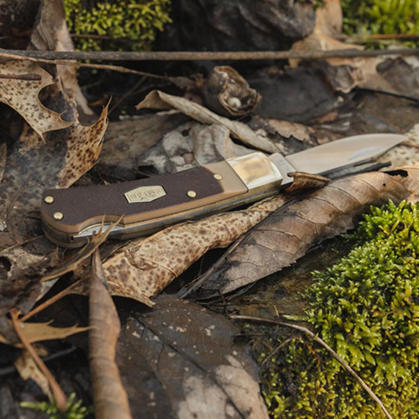 Old Timer, 3OT Bearhead Traditional Lockback Pocket Knife with 2.2in High Carbon Stainless Steel Blade, Sawcut Handle, and Convenient Small Size for EDC, Whittling, Camping, Hunting, and Outdoors